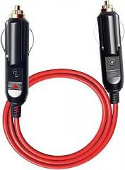 12AWG Male to Male Cigarette Lighter Plug Charger Cord,15A Car Cigarette Lighter Plug with LED Lights and Fuse Protection On Both Plugs（3.3ft/1m）