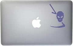 Grim Reaper Skull Vinyl Decal for MacBook, Laptop or Other Device 5 Inch (Lavender)