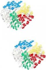 DOITOOL 1000pcs Assorted Led Diodes Kit Light Emitting Diodes Red Yellow Green White for Electronics Projects Easy to Install and Components