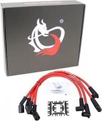 AIP Electronics Dragon FIRE High Performance LS Ignition Coil Conversion 10MM Low Ohm 600 F Factory Fit Spark Plug Wire Set for 2004-2011 Mazda RX-8 RX8 OEM Fit PWJ204