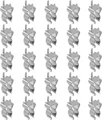 DZS ELEC 25PCS Quick Fuse Clip 5x20 mm Brass Tinned Fuse Clip for Glass Ceramic Tubes Electronic Equipment Circuit Boards Small Appliances Electronic Repair