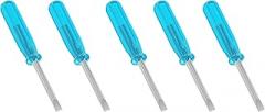 5PCS Mini Slotted Screwdriver, 3mm Flat Head for Watch Eyeglasses Electronics Toy Repair, Non-magnetic, 1.77