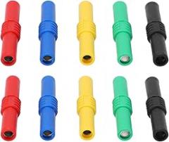 4mm Insulated Banana Coupler Female to Female 5 Colors for Inverters Industrial Equipment Electronics Connectors