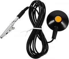Anti-Static Ground Cable with Crocodile Clip ESD Grounding Wire for Electronic Repair and Maintenance Pu and PVC Material Black Sucker Design for Static Discharge