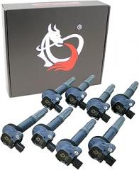 AIP Electronics Dragon FIRE Performance 8pc Ignition Coil Pack Power Pack Compatible with 2011-2016 Ford Mustang F-150 5.0L V8 OEM Fit DFC1014-8