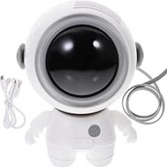 Housoutil Astronauts Fan Necklace Fan Travel Fans Personal Fan Mini Table Fan Necklace Mini Desk Fans Hand Held Fans for Adults Portable Neck Fan White Desktop Electronic Miss Cooling Fan