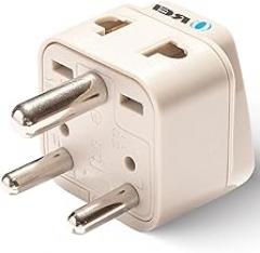 Orei Grounded Universal 2 in 1 Plug Adapter Type D for India and More