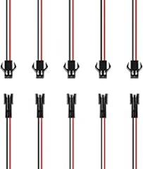 5 Set 20cm/8inch Flat Ribbon Cables 2 Pins Male and Female Multicolored Breadboard Jumper Wires Dupont Wire Assorted Kit for Arduino, Raspberry Pi & Electronic DIY Projects