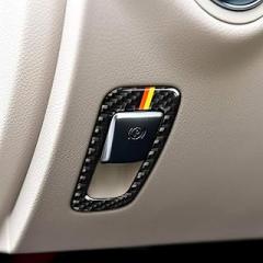 Carbon Fiber For Mercedes Benz C Class W205 GLC Class X253 2015-2019 Car Electronic Handbrake Frame Trim Refit Accessories (Style B)