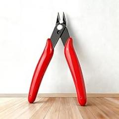 5-Inch Precision Flush Cutter Pliers – Micro Wire Cutter for Jewelry Making, Crafts, 3D Printing Plastic Models & Electronics（Red）