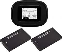 Bundle | Inseego Verizon 5G and 4G LTE MiFi M1000 Hotspot Bundled with 2 Batteries (1 Stock + 1 Extra) | Connect up to 15 WiFi Devices and 1 Wired | Great for Remote Workers Wi-Fi 2.4 GHz & 5 GHz