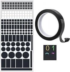 Light Blocking Stickers ＆ Tape Set, Waterproof Light Blackout Tape, Light Dimming 100% Covers for LED, Routers, Cable, Electronics, White