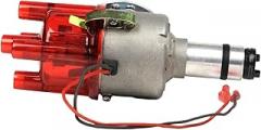 Complete Electrical Electronic Ignition Distributor Compatible For VOLVO B20B BLVO VACUUM ADVANCE CCW Red Transparency Cap