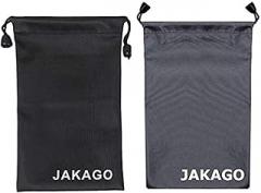 JAKAGO 2 Pack Cell Phone Storage Bag Soft Microfiber Glasses Sleeve Pouch Waterproof Sunglasses Bag Electronic Gadgets Case Cover With Drawstring Closure
