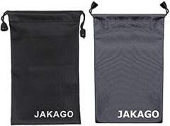 JAKAGO 2 Pack Cell Phone Storage Bag Soft Microfiber Glasses Sleeve Pouch Waterproof Sunglasses Bag Electronic Gadgets Case Cover With Drawstring Closure