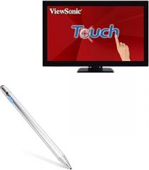 BoxWave Stylus Pen Compatible with Viewsonic TD2760 - AccuPoint Active Stylus, Electronic Stylus with Ultra Fine Tip - Metallic Silver