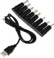 Universal DC Charging Cable Adapter for Laptops 5.5 * 2.1mm Multi-Function USB to DC Power Cord Compatible Cameras and Electronics