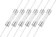 MECCANIXITY 6Pcs 250V Axial Lead Fuse, 6x30mm Mini Slow Blow Ceramic Fuses for LCD TV Household Appliances Electronic(T12A)