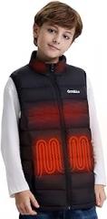 ORRNIKKO Kids Heated Vest with Battery Pack - 7.4V Rechargeable Lightweight Heated Vest, Boys Girls Electric Heated Coat for Winter M