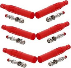 NUOBESTY 6pcs Pure Copper Banana Plugs Pa Plastic Shell Connectors for Speaker Wires Heat Resistant Solderable Tips Safe for Electronics