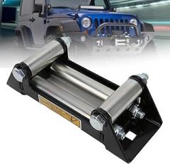 Side by Side Fairlead,Car Side by Side Winch Roller Fairlead 6in Iron Zinc Plated Maintenance Replacement Universal