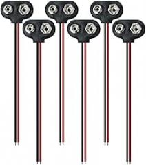 Pack of 6 Electronic Sum 9V Battery Snap Connectors (3pcs Type T & 3pcs Type I)