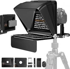 LENSGO TC7II Teleprompter 7.9'' for iPhone Smartphone DSLR/SLR Cameras with Remote Control APP Compatible with iOS/Android for YouTube/Interview/Online Teaching/Live Streaming