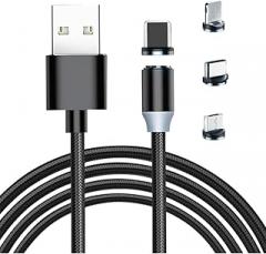 3 1 Magniticic Micro USpB Cable for One Plus Sangsiung Androld Charging Magnitic Charrger USpB Type C Cable Mobile Phone Cord Wire