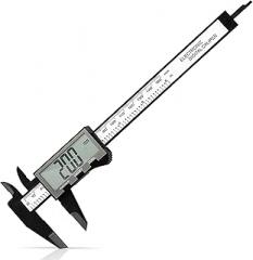 Digital Caliper, Sangabery Dial Caliper 6 Inch with Extra-Large LCD Screen, Plastic Vernier Calipers Measuring Tool, Electronic Ruler, Inch & Millimeter Conversion, Use for Jewelry, Industrial, DIY