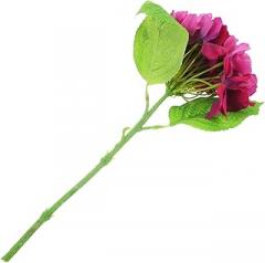 Milisten Artificial Hydrangea Flowers with Stems, Faux Wedding Flower Decorations, Purple Realistic Texture, Home Party and Bridal Bouquet Centerpiece