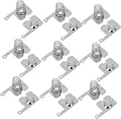 Unomor 10pcs Compression and Tension Battery Springs for Projects Plated for Positive-Negative Connection Easy to Install Fit for Electronic Devices