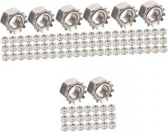 Zerodeko 200pcs Locknuts External Tooth Washer Fastening for Machinery Furniture Electronics and Automotive Applications