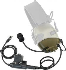 Microphone&U94PTT for Howard Leight Impact Sports Noise Cancelling Headphones,Hunting(Army Green)