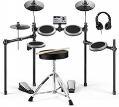 Donner Electric Drum Set for Beginner Christmas Birthday Gift, 150+ Sounds, Quiet Mesh Pad, DED-70 New