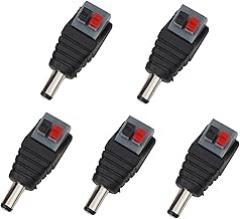 Male Female DC Power Connector 5 5mm x 2 1mm, Reliable Wire Adapter for Low Voltage Transmission in Electronics (Male)