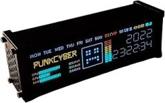 Cyberpunk Fluorescent Tube Clock, Electronic Fluorescent Tube Clock, Multiple Display Modes are Adjustable, Programmable Dot Matrix Screen, for Creative Gifts Ornaments