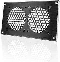AC Infinity Ventilation Grille 5, for PC Computer AV Electronic Cabinets, Also Includes Hardware to Mount Two 80mm Fans