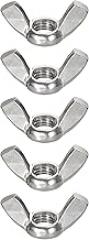 uxcell M12x1.75mm Wing Nut 5 Pcs, 304 Stainless Steel Butterfly Wing Nuts Fasteners Parts Hand Twist Tighten Wing Nuts for Machinery Electronic Equipment DIY, Silver