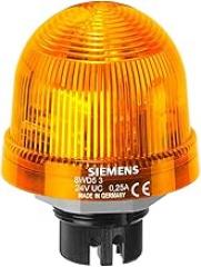 Siemens 8WD53 40-0CD Sirius Signal Column Beacon, Thermoplastic Enclosure, IP65 Protection, 70mm Diameter, Flashlight, Bulit in Electronic Flash, BA 15d Lamp Base, 5W Power, 115VAC Voltage, Yellow