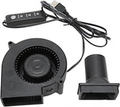 USB Blower Fan, Brushless Cooling Fan with 3 Speed Control, DC 5V, 3800RPM, 22CFM for PC, Electronics, 3D Printer