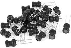 25 Pcs Transformer Black Silver Tone Electronic Circuit Power Inductor Power Transformer 6x8mm 100uH
