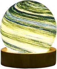 Moon Glass Lamp USpB Powered Planet Mini Night Light with Wooden Stand for Klds Hers Hiss Friends Birthday Christmas Gifts Replacement for OEM New 2026 High for Reliable Electronic Component