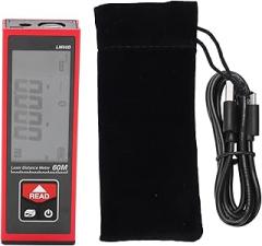 LM60B Distance Meter - 60m Long Distance Handheld Infrared Range Measurement Device with LCD Display and Automatic Calibration - Electronic Measuring Tool for Industrial Use