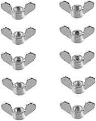 MroMax M5 Butterfly Wing Nuts Zinc Alloy Zinc Plated Wing Nuts Silver Hand Twist Tighten Ear Wingnuts Metric, Fasteners Parts Wing-Nut 10PCS for Mechanical Electronic Furniture Decoration