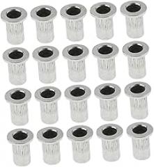 Alipis 70pcs Rivet Nuts Steel Flat Head Stainless Steel Nut Rivets Threaded Insert for Electronics