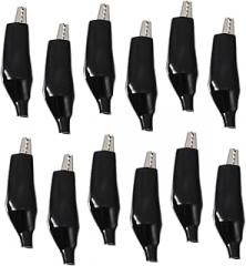 20-pack Insulated Stainless Alligator Clips Electrical Test Clips Rubber Handles Clamp for Battery Electronics Use