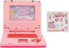Kids Learning Laptop, Plastic High Simulation Educational Toddler Learning Computer Toy with (Non Retractable Mouse) Electronic Toy