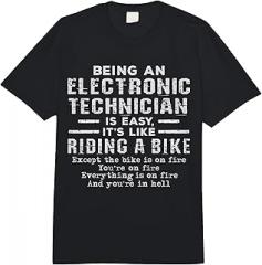 Electronic Technician Tee Gift Idea Electronic Technician is Easy Shirt - Engineer Electrician Comfort Colors Adult Heavyweight T-Shirt