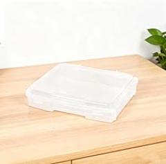 8.5x11 Inch Clear Portable Project Case - Transparent Storage Organizer for Crafts, Tools, Electronics