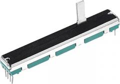 MECCANIXITY Straight Double Linear Slide Potentiometer 6 Pin B50K 60mm(L) 45mm Travel 4x15mm Handle Fader Variable Resistors Mixer Electronic Potentiometer for Dimming Tuning